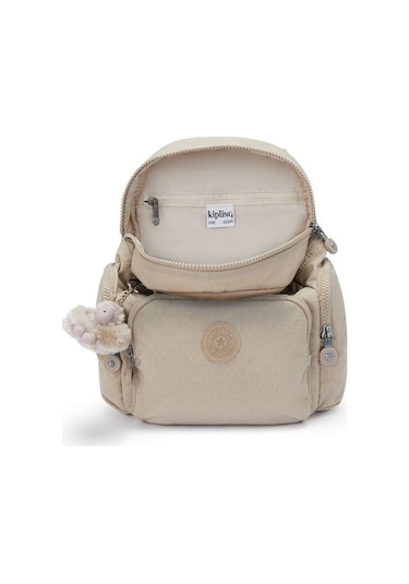 City Zip Mini Küçük Boy Sırt Çantası Bej