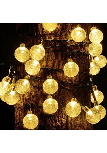 Ranyeek Dış Mekan Solar Led Kamp Çadırı Aydınlatma Işıkları - 5 Metre 50 Led, Pil Kutusu Çok Renkli