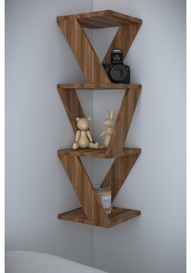 Defne Köşe Raf Duvar Rafı Atlantik Çam