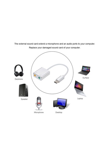 Alfais AL4755 7.1 Type C Usb Harici Ses Kartı