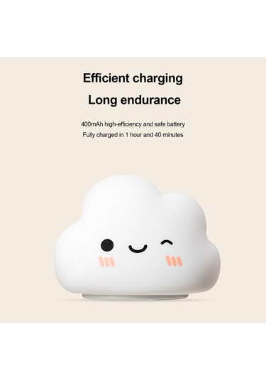 Wezone Silikon Yatağa Yakın Atmosfer Lambası - Bebek Ve Anne Uyku Işığı, 5 Seviye Aydınlatma, 30 Dakika Zamanlayıcı, 400mah Pil, Beyaz Dokunarak Aç/kapat Diğer