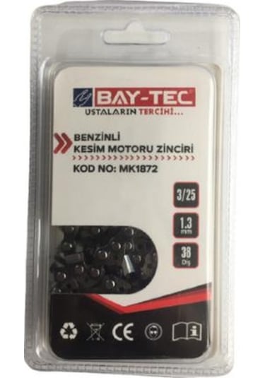 Bay-Tec Mk1872 Benzinli Kesim Motoru Zinciri 3/25 1.3Mm 38 Diş