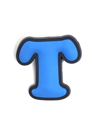 Crocs Terlik Süsü & Renkli Aksesuar Harf Jibbitz Mavi Simli