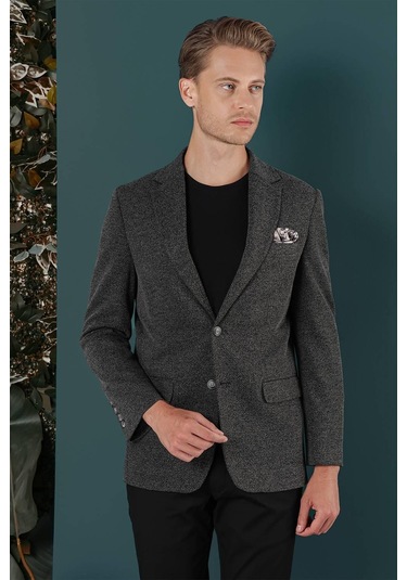 C 653 Slim Fit Siyah Spor Ceket Siyah