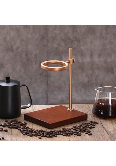 Homyl Kahve Damlatıcı Tutucu Pour Over Standı Taşınabilir Altın, Kahverengi