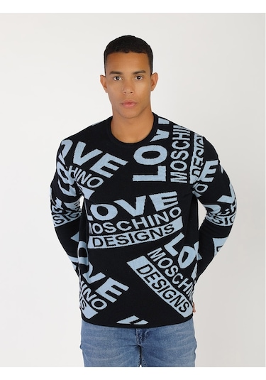 Moschino Yeni Moschıno Erkek Kazak Lacivert