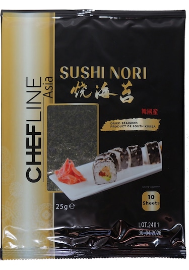 Chefline Asia Sushi Nori Gold Yosun 10 Yaprak 25 G