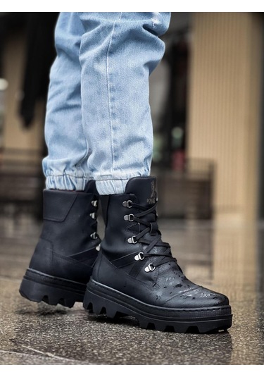 Knack Erkek Spor Bot B14 Siyah Siyah Taban Siyah Siyah Taban