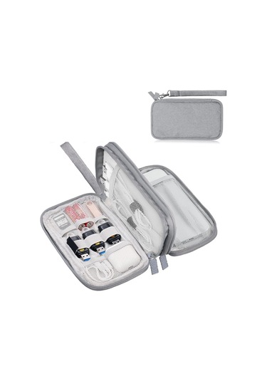 Dinosaurs Elektronik Organizatör, Seyahat Kablosu Organizatör Çantası, Suya Dayanıklı Çift Katmanlar Kılıfı Kablo, Telefon, Şarj Cihazı Için Taşıma Çantası Altın