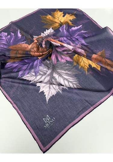 Mono Scarfs Soft Pamuk Eşarp-90 X 90 -06109 Mor