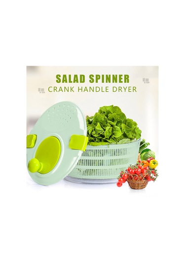 Geeroyoo Manuel Marul Kurutucu D650 - Büyük Kapasiteli Sebze Meyve Salata Süzgeci Beyaz