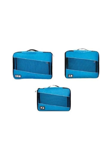 Pazly Suntek Organizatör Için Giyim Çorapları Bagaj Ambalaj 3x Bp Mavi