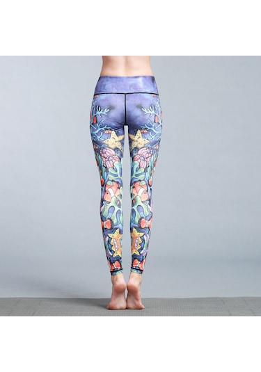 Paıyıge Kadın Baskılı Deniz Altı Hk53 Yoga Pantolonu