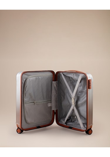 Madame Coco Chest Valiz/bavul - Gümüş - Kabin Boy 8684427217856 Çok Renkli