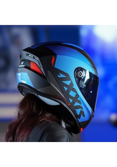 Motosiklet Full Face Draken S Mat Mavi E7 V.2 Motor Kaskı Çok Renkli