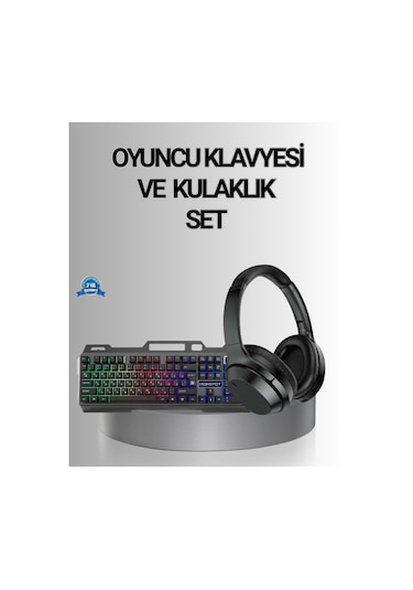 Işıklı Oyuncu Klavye Mouse Ve Bluetooth Kulaklık Seti Türkçe Q Usb Diğer