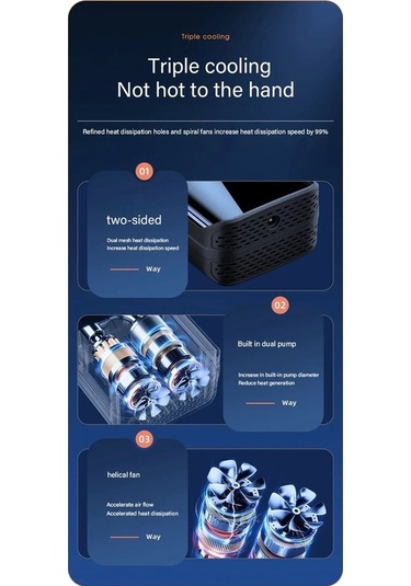 Didadodo Portatif Araba Hava Pompası Şarj Edilebilir Kompresör, Motosiklet-bisiklet-lastik Şişirme