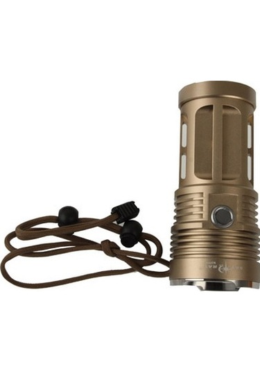 Sones Yüksek Güçlü Sky Ray King Led El Feneri, 3 Mod, 3 Cree Xm-l T6 Led, Işık Akısı: 2000lm, Uzunluk: 135mm Bronz