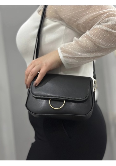 Biçomi Siyah Cilt Mossi Çanta Siyah