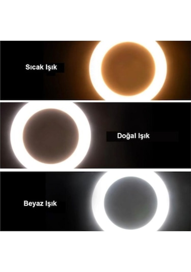Adaptörlü Bluetooth Kumandalı Ring Light Youtuber Tiktok Çekim Makyaj Işığı 10 Inç 2.1 Mt Tripod