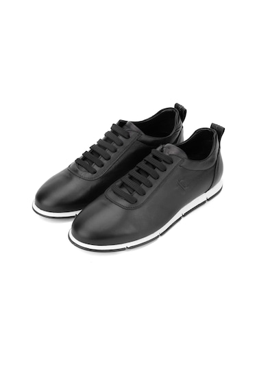 Tamer Tanca Erkek Hakiki Deri Siyah Deri Casual Ayakkabı 128 241339 Erk Ayk Y24 Sıyah Dr Siyah