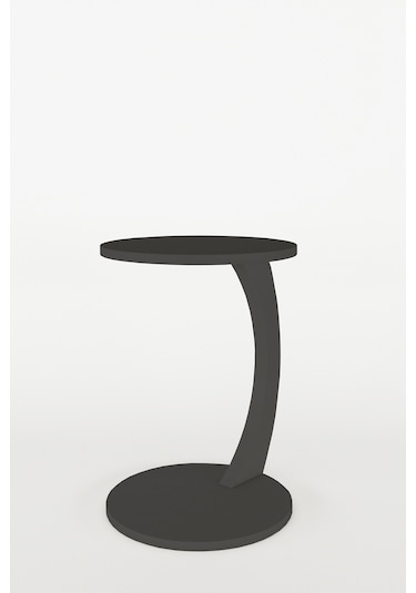 İntergo Tekerlekli C Yan Sehpa Antrasit Gri