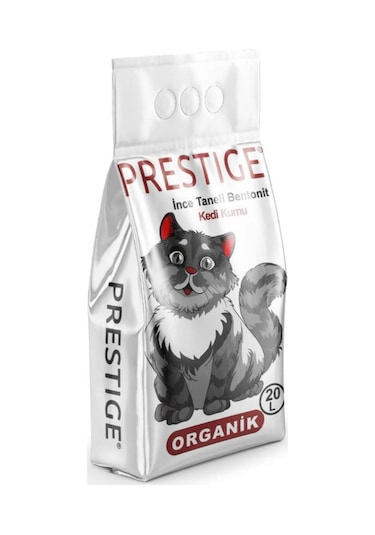 Prestige Doğal Kokusuz İnce Taneli Topaklaşan Bentonit Kedi Kumu 20 L
