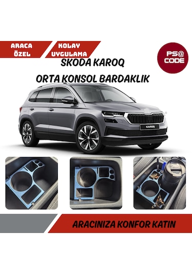 Skoda Karoq Orta Konsol Bardaklık-organizer-düzenleyici 001