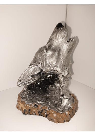 Kurt Tütsülük Dekoratif Uluyan Kurt Konik Tütsü Hediyeli