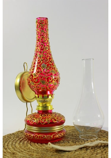 Gaz Lambası:(14No)Vitray Desenli Hediyeli