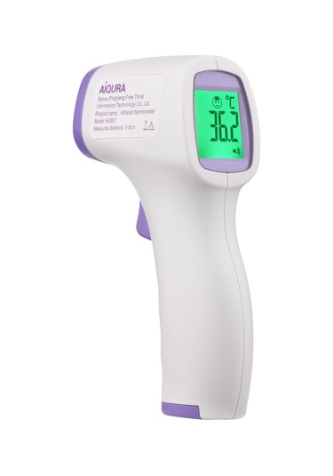 Samdoo İletişimsiz Kızak Sıcaklık Ölçer - Lcd Ekranlı, 16 Veri Depolama, C/ F Değiştirilebilir, Yüksek Sıcaklık Alarmı Pil Dahil Değil