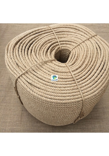 12 Mm Jüt Halat 50 Metre - Bükümlü - Kendir Halat - Kanaviçe