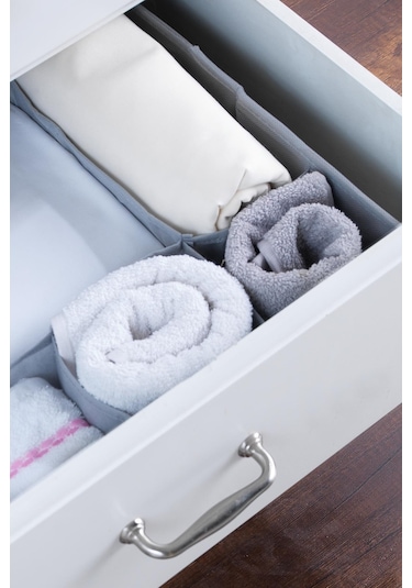 7 Bölmeli Çekmece İçi Düzenleyici Organizer Gri