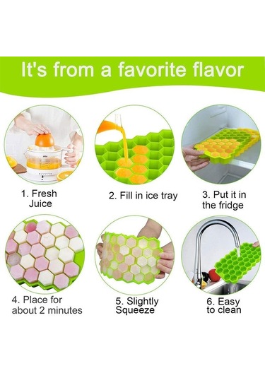 Mor Silikon Tutkallı Kalın 37 Izgara Petek Buz Izgarası Buz Kalıbı Buzdolabı Buz Küpleri Yapmak İçin Buz Kutusunu Çıkarmak Kolay Mor