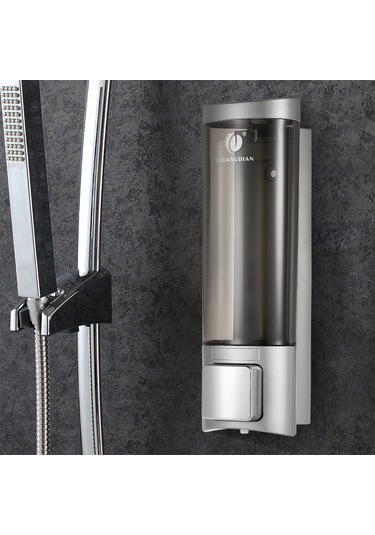 Gajeena "duvar Tipi Manuel Sabunluk - Banyo & Mutfak İçin Pratik Sıvı Sabun Dispanseri 200ml, Vidalı/vidasız Montaj " Gümüş