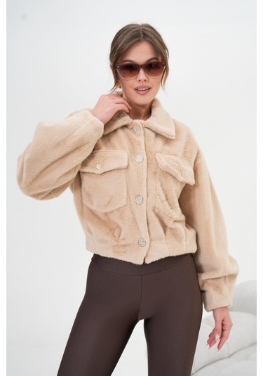 Ftz Kadın Kaşmir Mont Beige 30984 Beige Bej