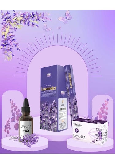 Lavanta Yağı + Lavanta Çayı + Lavanta Tütsüsü