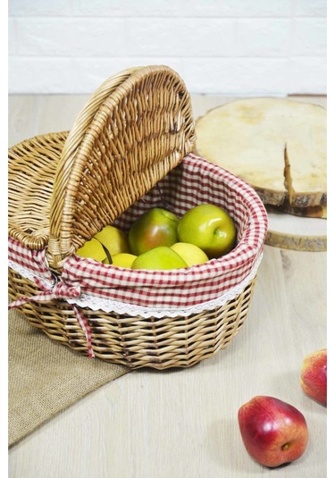 Sepetçi Baba Hasır Kapaklı Piknik Sepeti