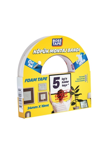 5 Kg Çift Taraflı Köpük Aksesuar Montaj Bandı 24 MMx10m