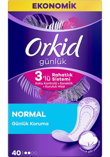 Orkid Normal Günlük Korumalı Ped 40'lı