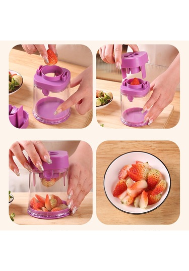 Homyl Meyve Dilimleme Seti Mutfak Aracı Kesici Domates Ananas Kırmızı