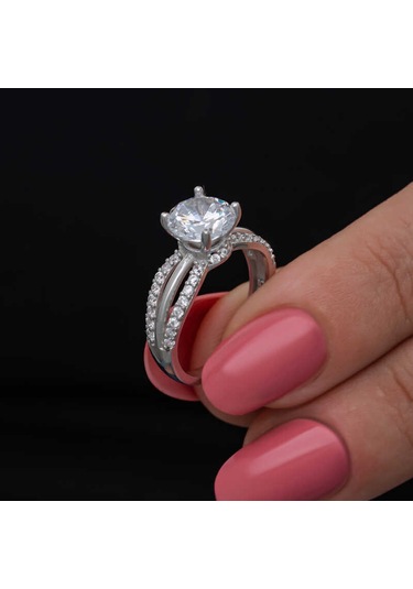 Stillove Gümüş Tek Taş Kadın Yüzük T8590 Gümüş