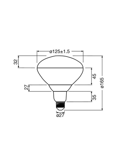 Osram Ledvance Osram Infrared Ampül 250w E27 Kırmızı 1200k Kırmızı Infrared Ampul Isıtıcılı Lamba E27