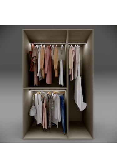 Hareket Sensörlü Led Dolap İçi Işık Ve Askı Borusu 50 - 60 Cm -