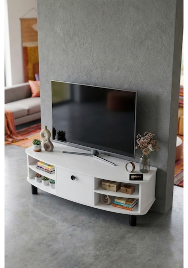 Tv Sehpası 136 Cm Kapaklı Raflı Çok Amaçlı Televizyon Ünitesi Salon Oturma Odası Vienna 5014 Atlantk Beyaz Tv Sehpası 136 Cm Kapaklı Raflı Çok Amaçlı Televizyon Ünitesi Salon Oturma Odası Vienna 5014 Atlantk Beyaz