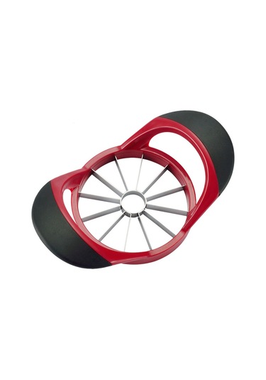 Xindoker Ev İçin Çelik Meyve Dilimleyici - 12 Parça Elma Kesici, Plastik Meyve Bölücü, Kolay Kullanım, Temizlenebilir Kırmızı-siyah, Pp Poşetli Diğer