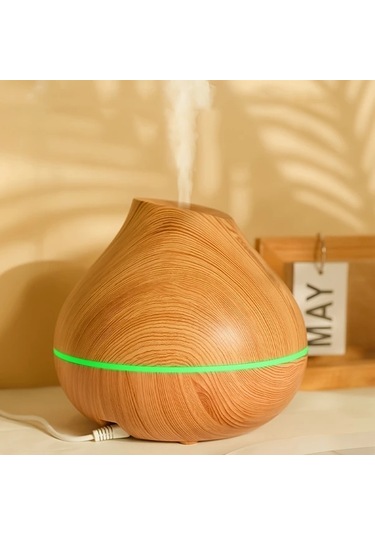 Motion003 Ahşap Tahıl Rengi Esansiyel Yağ Uyumluluğu Otomatik Kapanan Usb Aromaterapi Difü
