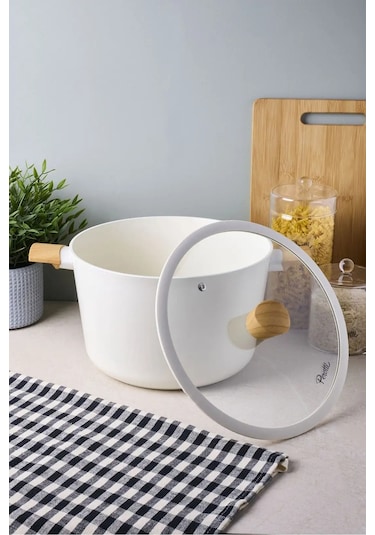 Danish Cook Beige İndüksiyon Tabanlı Ekstra Derin Tencere 26x17 Cm Diğer