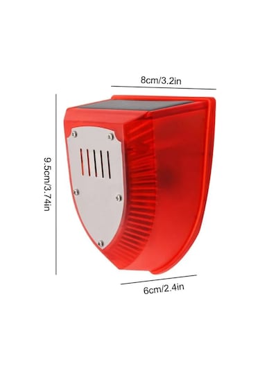 Vkemall Güneş Enerjili Su Geçirmez Hayvan Çekici - Çiftlik Bahçe Ormanı İçin Zamanlayıcı Ses Ve Işık Alarmı N911m
