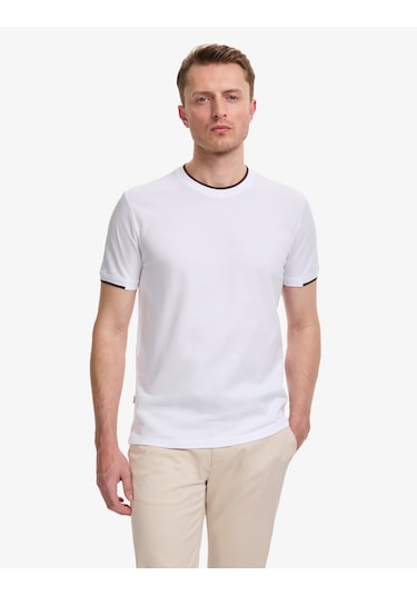 Pierre Cardin Erkek Beyaz Tişört 50327865-vr013